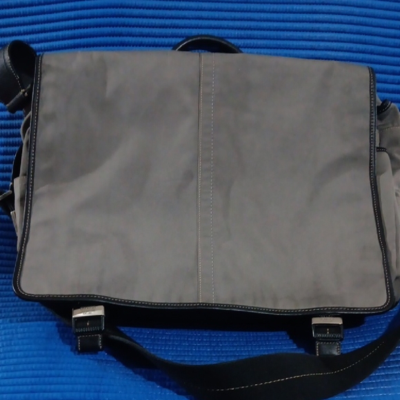Coach Gray Leather Messenger Bag - Picture 1 of 11